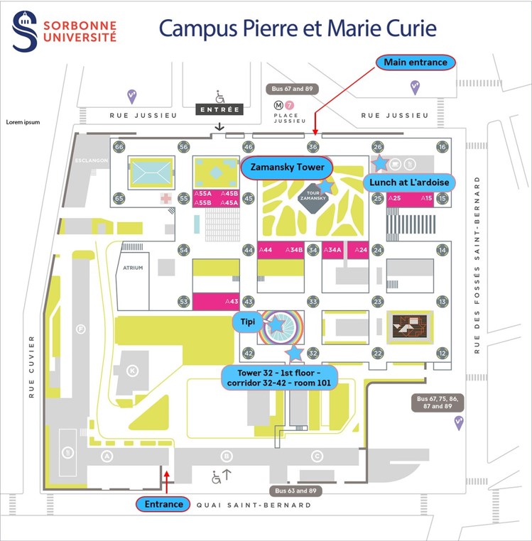 Map of Campus Jussieu